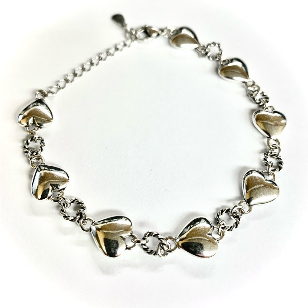 925 Sterling Silver Heart Bracelet
